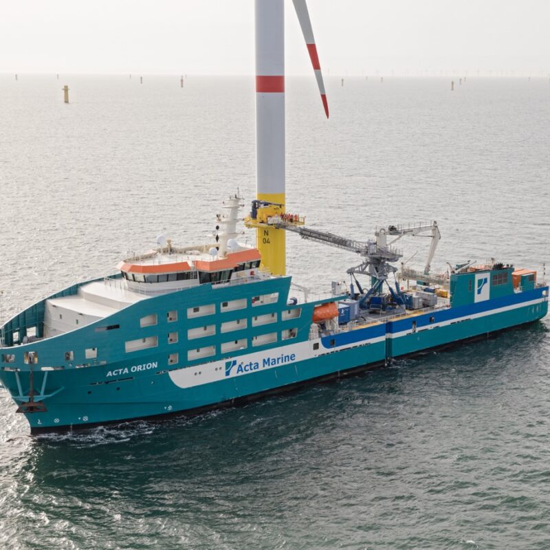 nordsee one, offshore wind farm, acta orion, w2w support, acta marine